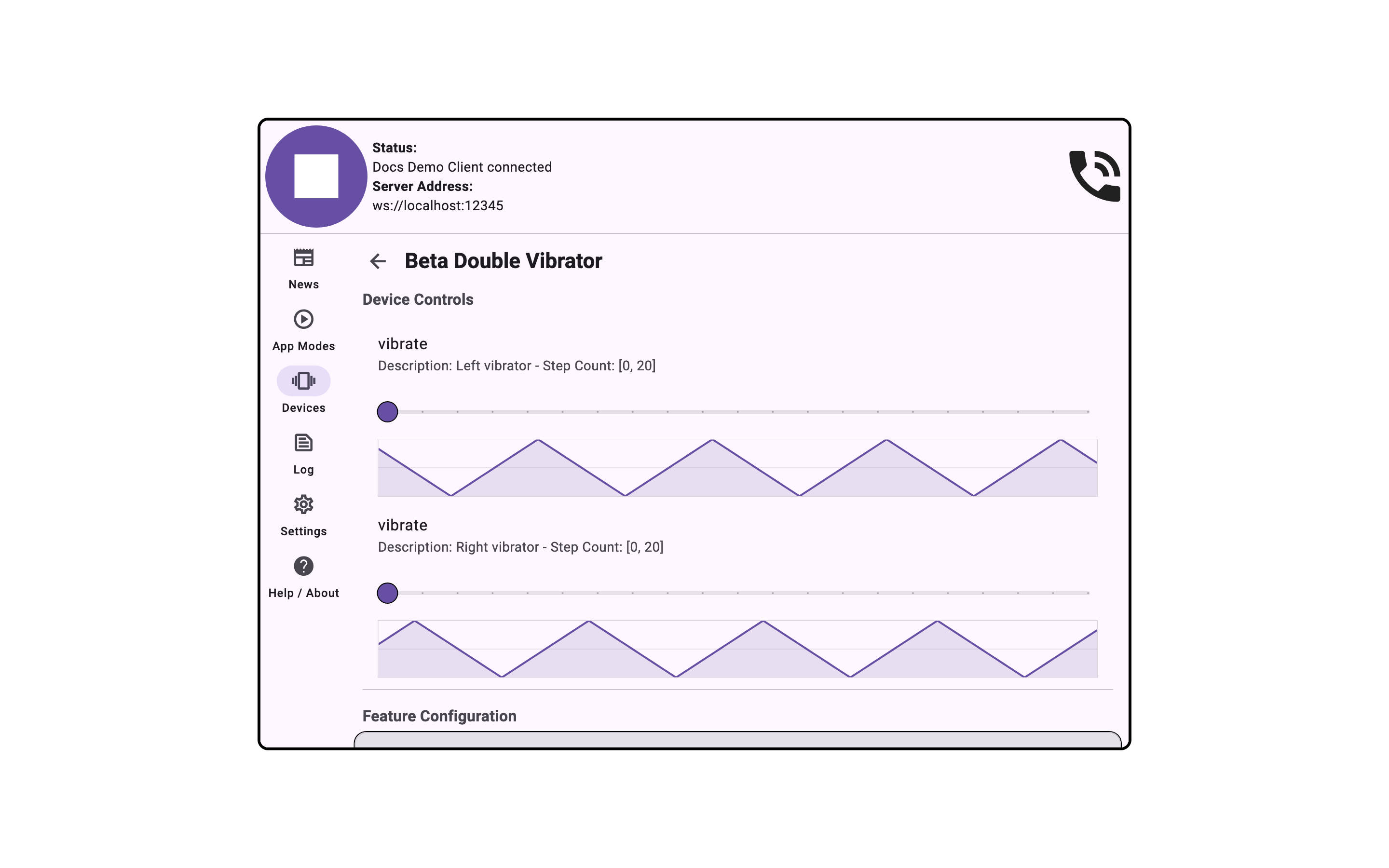 Intiface Central Desktop Device Observability Window